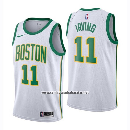 Camiseta Boston Celtics Kyrie Irving #11 Ciudad 2018-19 Blanco